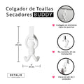 Colgador de Toallas/Secadores BUDDY - Blanco
