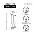 Macetero TRIFLORA - Blanco/Negro