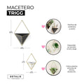 Macetero TRIGG LARGE - Blanco/Dorado