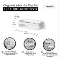 ORGANIZADOR DE DUCHA FLEX BIN ADHESIVO - NEGRO