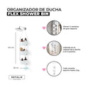 Organizador de Ducha FLEX SHOWER BIN (3) - Blanco lo