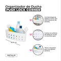 Organizador de Ducha PUSH LOCK CORNER - Blanco