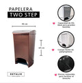 Papelera TWO STEP - Bronce